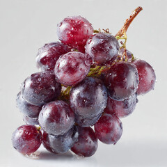 Premium Dark Red Purple Wine Grapes Close-up Isolated - Fresh Ripe Berry Fruit Stock Photography