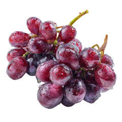 Premium Dark Purple Black Wine Grapes Cluster Isolated - Fresh Fruit Stock Photography