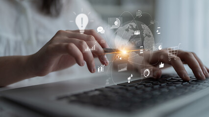 Global digital marketing strategy across communication platforms. Digital marketing drives growth,...