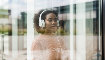 portrait, femme, regard direct, vitre, reflets, bokeh, lumi&egrave;re chaude, ambiance cosy, int&eacute;rieur flou, profondeur de champ, atmosph&egrave;re douce, soir&eacute;e, caf&eacute;, expression calme, photographie 