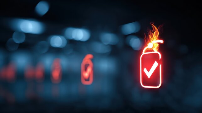 Fire safety symbol - Powered by Adobe