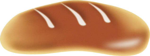 Bread Minimal Illustration High quality isolated