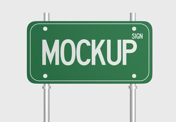 Information Road Sign Mockup