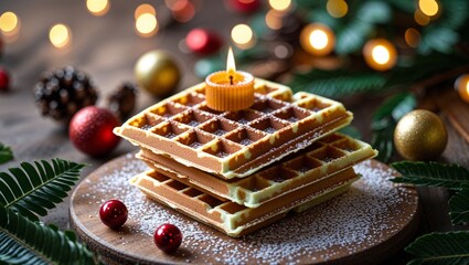 christmas cake with nuts and chocolate