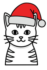 funny christmas cat vector