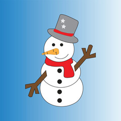 Snowman vector illustration image A snowman is a human-shaped statue made from a pile of snow, usually decorated with a face, carrot nose, stone or charcoal eyes and other attributes