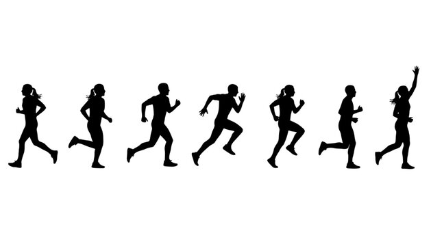 Jogging Person Silhouette Active Lifestyle