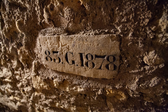 The Paris Catacombs as an underground cemetery.
