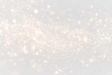 Soft glowing bokeh circles filled with sparkling gold dust. Tiny glitter sparkles shimmer subtly. 