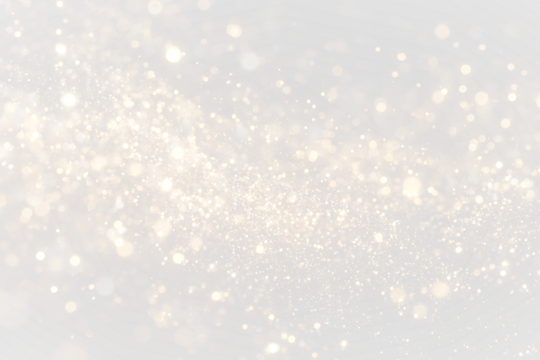 Soft glowing bokeh circles filled with sparkling gold dust. Tiny glitter sparkles shimmer subtly.  - Powered by Adobe