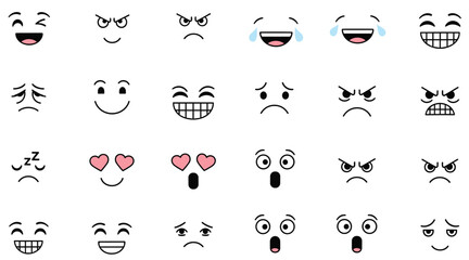 Emoji Faces Collection: Diverse Expression Vector Set for Social Media, Chat, and Communication