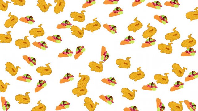 Pattern of cartoon ducks and slippers, cute and fun design suitable for childrens products, fabrics, and wallpapers.