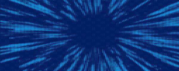 Comic book black and white radial lines background. Manga speed frame. Super hero action. Vector illustration.