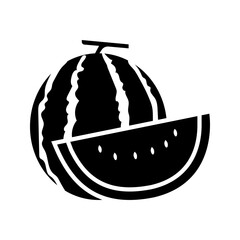 Fototapeta premium Watermelon Slice Tropical Summer Flat Icon 