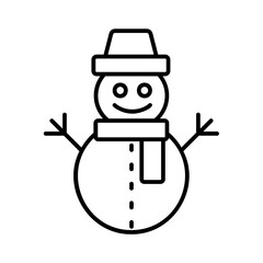 Snowman with hat and scarf