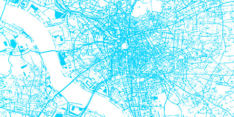 abstract blue background with splashes and various curved lines, Modern geographical concept blue world map design with abstract geography concept abstract lines showing various areas. © Daiyan