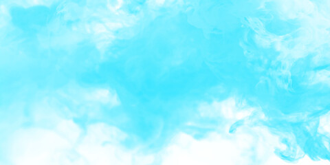 Mystical blue or sky or ocean blue soft cloudy smoke swirling gracefully with soft clouds creating an abstract atmospheric effect with depth and visual intrigue.