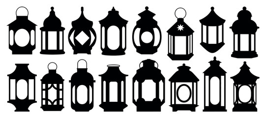 Set of Lantern Designs for Ramadan and Eid Celebrations