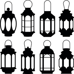 Set of Lantern Designs for Ramadan and Eid Celebrations