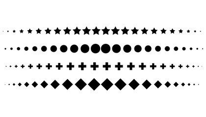 Abstract geometric shapes gradually increasing in size vector illustration