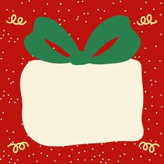 Christmas holiday greeting card design set with cute elements. Childish print for cards, stickers, apparel and decoration. Vector illustration