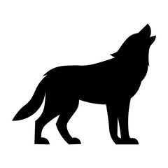 Wolf silhouette. Wolf Vector black