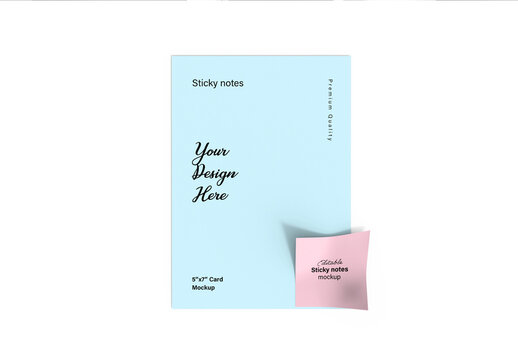 Editable Sticky Note Mockup