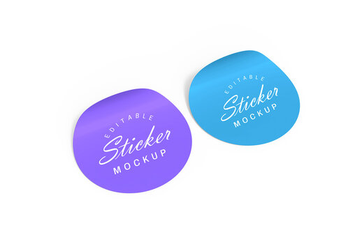 Editable Sticker Mockup