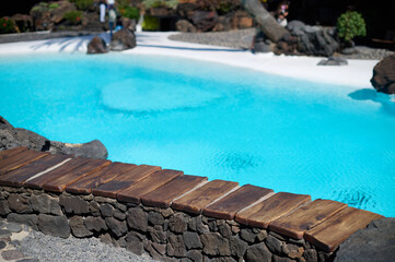 The natural beauty and architectural masterpiece of Jameos del Agua cave and salt lake, designed by César Manrique, Lanzarote