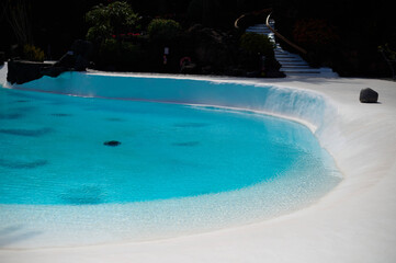 The natural beauty and architectural masterpiece of Jameos del Agua cave and salt lake, designed by César Manrique, Lanzarote