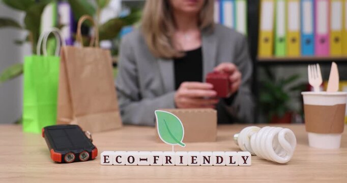 Creating eco-friendly products in a vibrant office space at midday