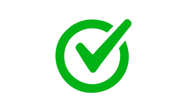 Tick Icon – Green Circular Checkmark Vector, Simple Approval Symbol - green check mark button - Powered by Adobe