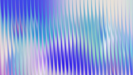 holographic vertical glass ripple lines, translucent effect. blurred blue, purple, and teal gradient with subtle white haze and icy tone distortion. modern elegant background. 