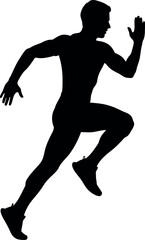 Dynamic Running Silhouette for Fitness and Sports Designs