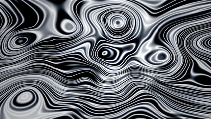Abstract silver metallic fluid fractal background
