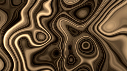 Golden metallic fluid fractal background