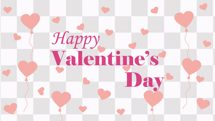 Happy valentines day card with love 