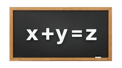 Algebraic Equation on Chalkboard: Solving for Z