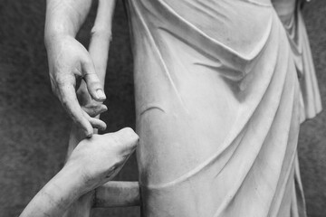 Details from a statue of Aesculap