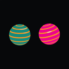 3D Sphere Shape Geometric Vector Design on White Background