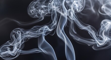 Ethereal Smoke Trails Against a Dark Background.