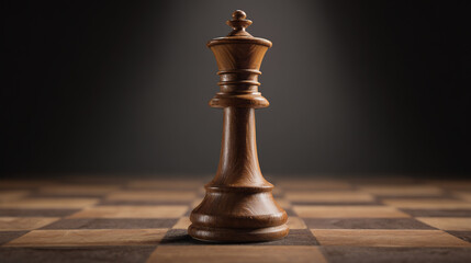 gambit. A single chess piece on a wooden board, connecting two sides in a minimalist game. tutorial guides, club newsletters, designed for tourism and weekend activity guides.
