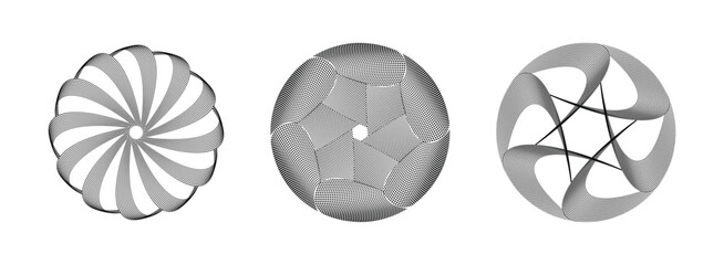 Design spiral dot backdrop with dynamic circular motion, a modern and trendy vector illustration ideal for frames, round logos, signs, symbols.