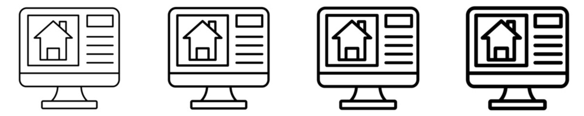 Real Estate Icon Set Different Style Collection