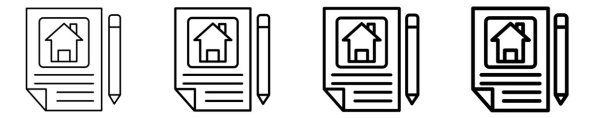 Contract Icon Set Different Style Collection