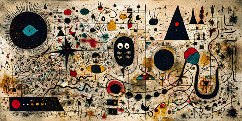 Symbols in Motion: Surreal Geometry Unleashed, ai generated.