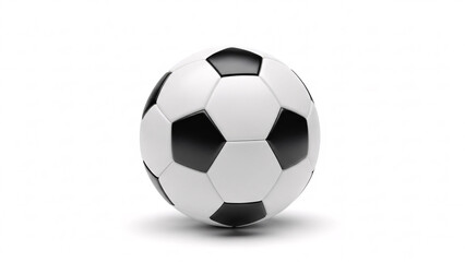 Naklejka premium Classic soccer ball on white background