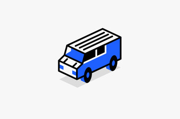 Vector illustration of children toy cars in retro style.