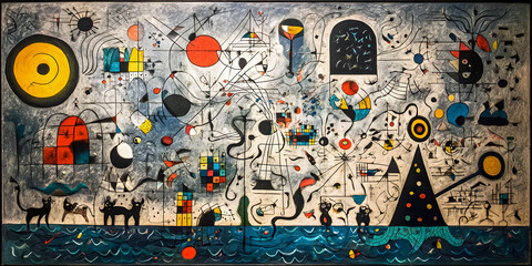 Symbols in Motion: Surreal Geometry Unleashed, ai generated.