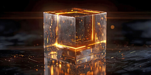 Luminous Core: The Prism Cube, ai generated.